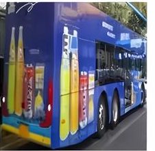 Graphics printed across a metal bus body — UV printing on metal